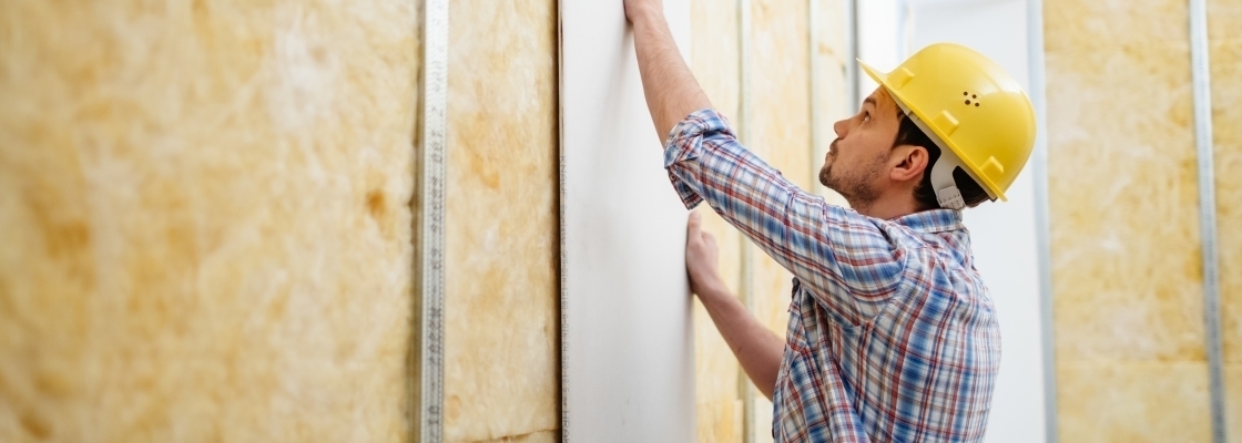 Drywall worker