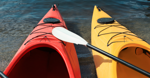 Kayaks in water